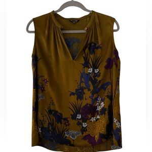 Massimo Dutti Floral Print Sleeveless Blouse – Size 6